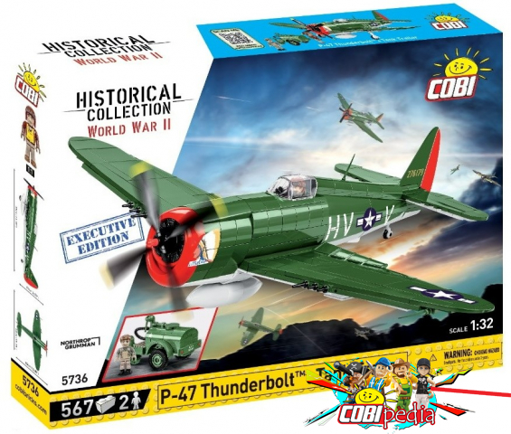 Cobi 5736 P-47 Thunderbolt & Tank Trailer